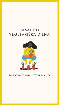 It's World Vegetariška diena white modern-simple