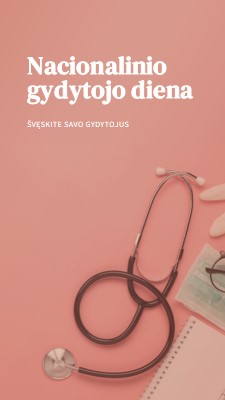 Švęskite savo gydytojus pink modern-simple