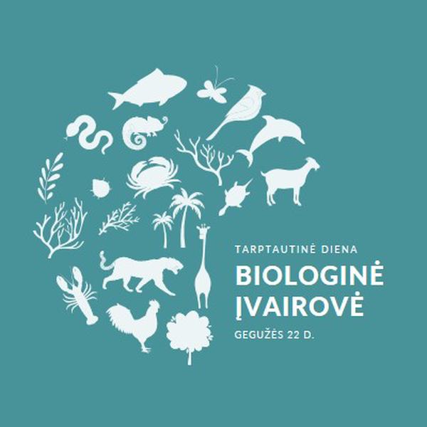 Švęsti pasaulio biologinės įvairovės dieną blue modern-simple