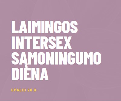 Laimingos Intersex sąmoningumo diena purple modern-bold