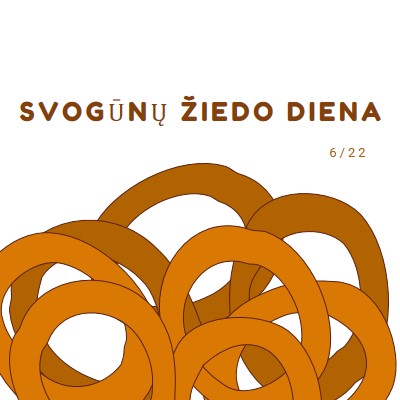 Žiedai pagal keliolika orange whimsical-line