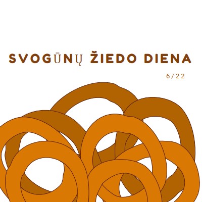 Žiedai pagal keliolika orange whimsical-line