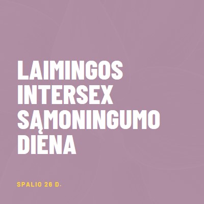 Laimingos Intersex sąmoningumo diena purple modern-bold