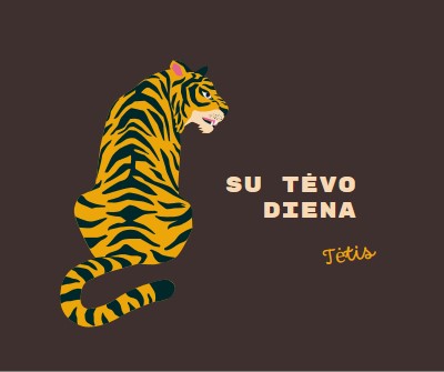 Su Tėvo diena, tėti brown whimsical-color-block