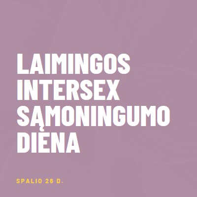 Laimingos Intersex sąmoningumo diena purple modern-bold