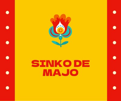 Sinko de Majo yellow modern-color-block