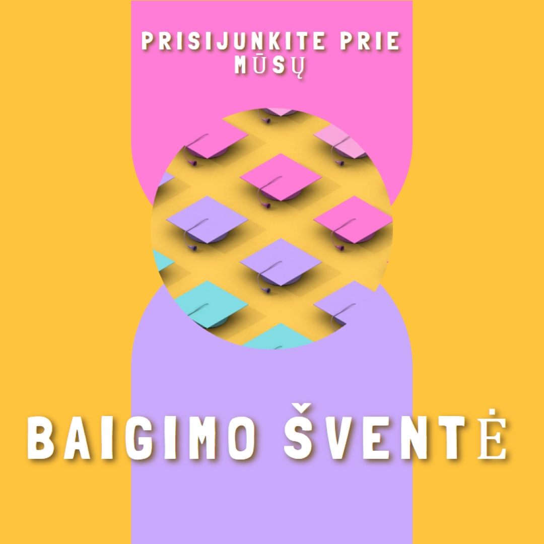 Prisijunkite prie mokyklos baigimo šventės yellow whimsical-color-block