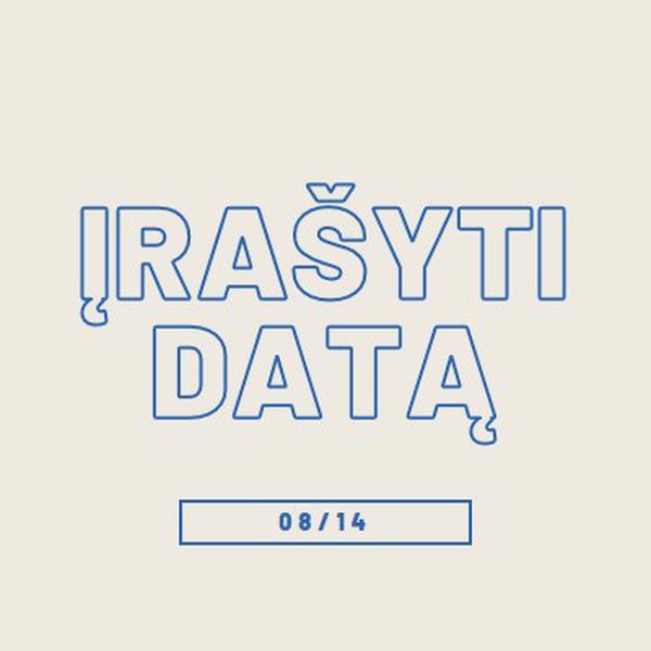 Mėlyna data gray whimsical-line