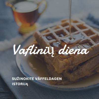 Vaflinių diena blue modern-simple