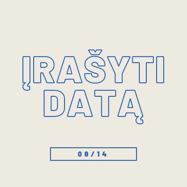 Mėlyna data gray whimsical-line