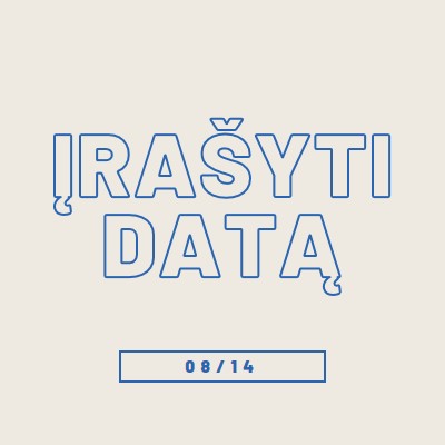 Mėlyna data gray whimsical-line