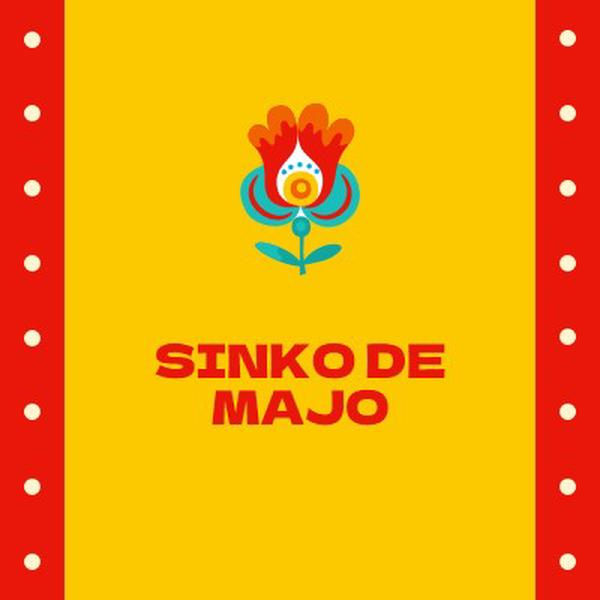 Sinko de Majo yellow modern-color-block