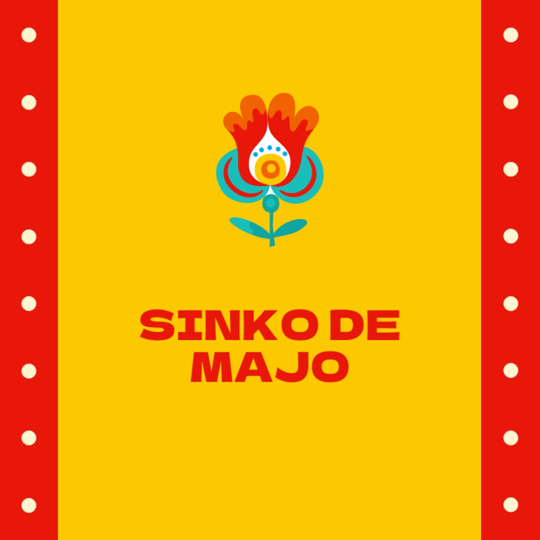 Sinko de Majo yellow modern-color-block
