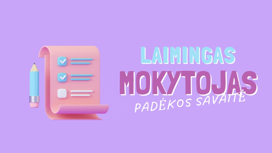 Mokytojo padėkos savaitė purple whimsical-color-block