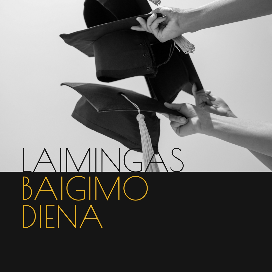 Laimingos baigimo dienos black modern-simple