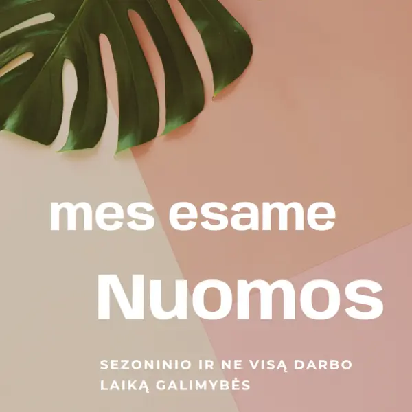 Samdome sezoninius darbuotojus pink modern-simple