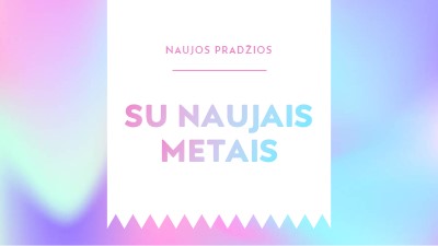 Naujieji metai, naujos pradžios blue modern-bold