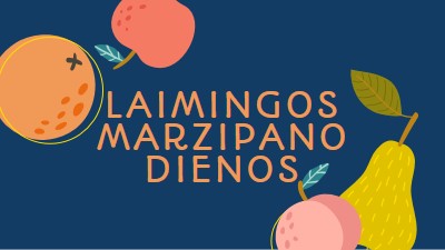 Su Marzipano diena blue whimsical-line