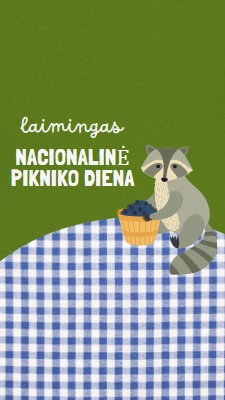 Laimingos nacionalinės pikniko dienos green whimsical-color-block