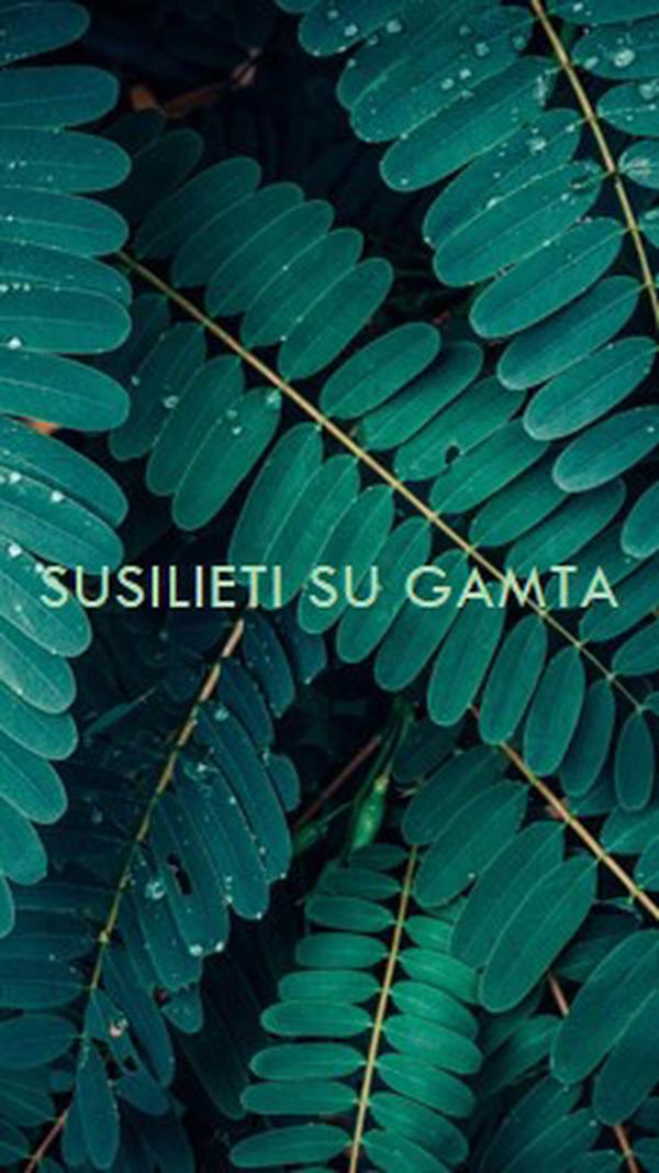 Susilieti su gamta green modern-simple