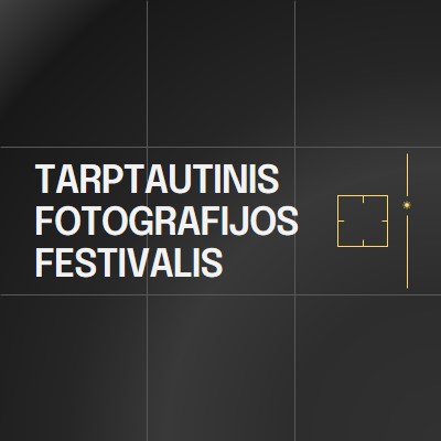 Tarptautinis fotografijos festivalis black modern,moody,camera,grid,geometric,pattern