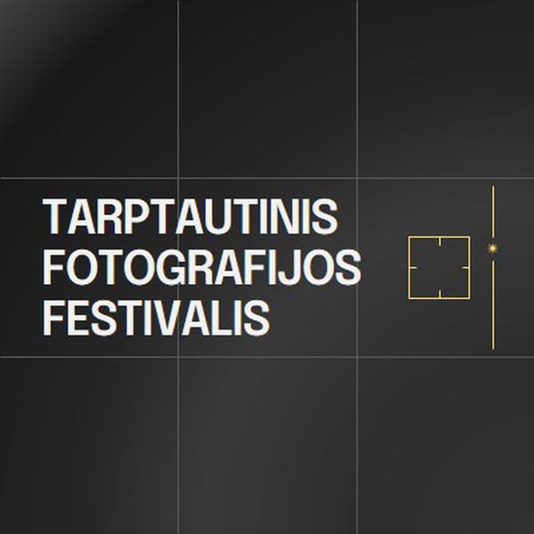 Tarptautinis fotografijos festivalis black modern,moody,camera,grid,geometric,pattern