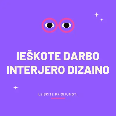 Ieškote darbo – leiskite mums prisijungti purple clean,whimsical,graphic,bright,bold,simple