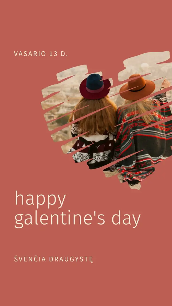 Švenčiant moterų draugystę red modern-simple