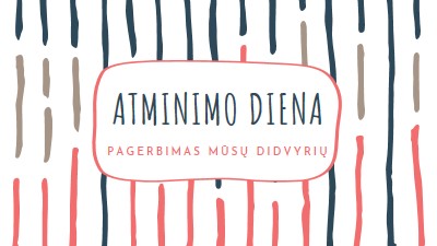 Pagerbimas mūsų didvyrių white whimsical-line