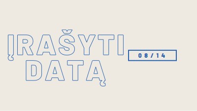 Mėlyna data gray whimsical-line