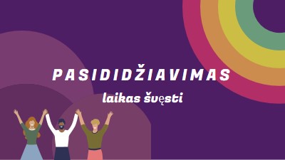 Švęsti išdidumą purple modern-bold