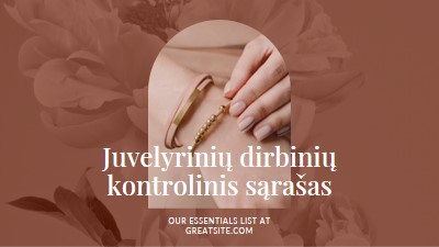 Juvelyrinių dirbinių kontrolinis sąrašas pink organic-boho