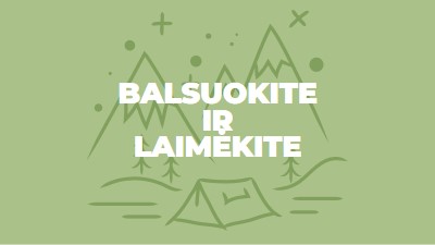 Balsuokite ir laimėkite green whimsical-line