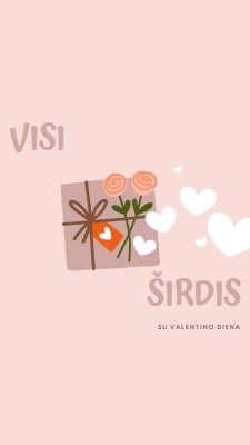 Visos širdys pink whimsical-color-block