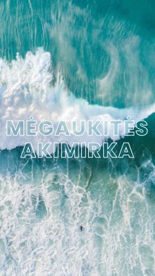 Mėgaukitės akimirka blue modern-simple