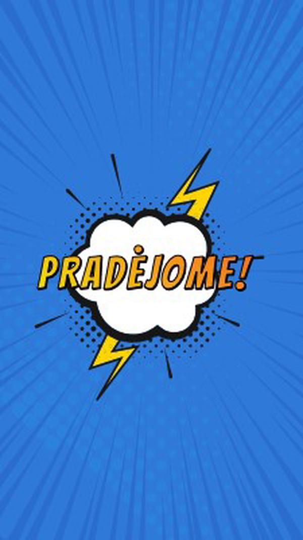 Pradėjome! blue modern-bold