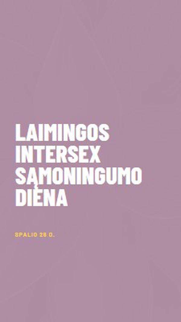 Laimingos Intersex sąmoningumo diena purple modern-bold