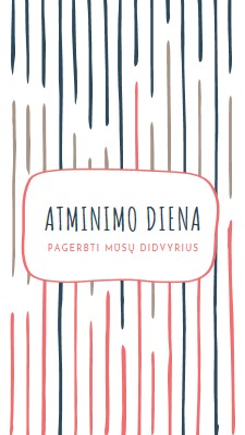 Pagerbimas mūsų didvyrių white whimsical-line