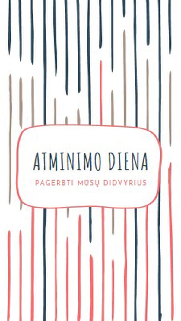 Pagerbimas mūsų didvyrių white whimsical-line