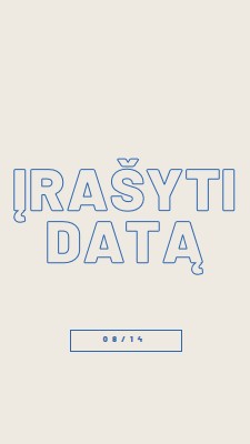 Mėlyna data gray whimsical-line