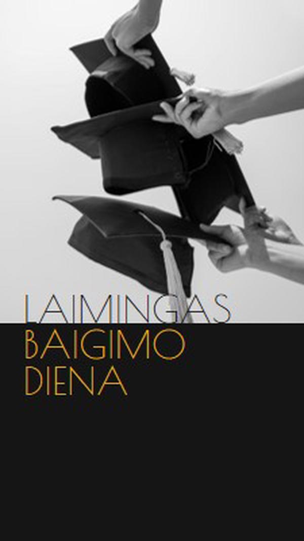 Laimingos baigimo dienos black modern-simple