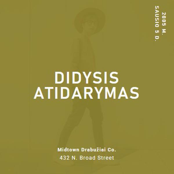 Drabužių parduotuvės didysis atidarymas green modern-bold