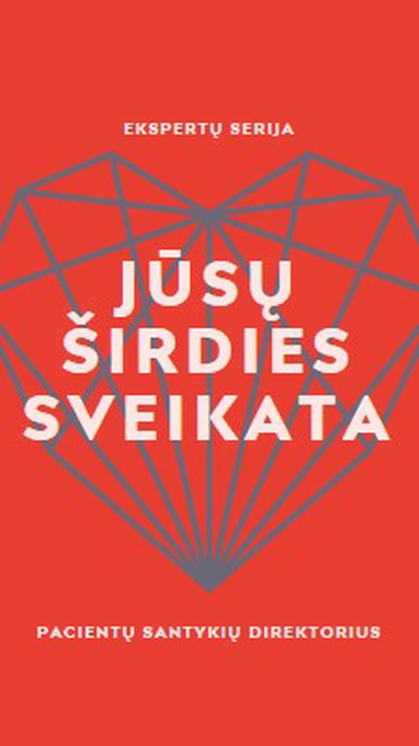 Jūsų širdies sveikata red modern-bold