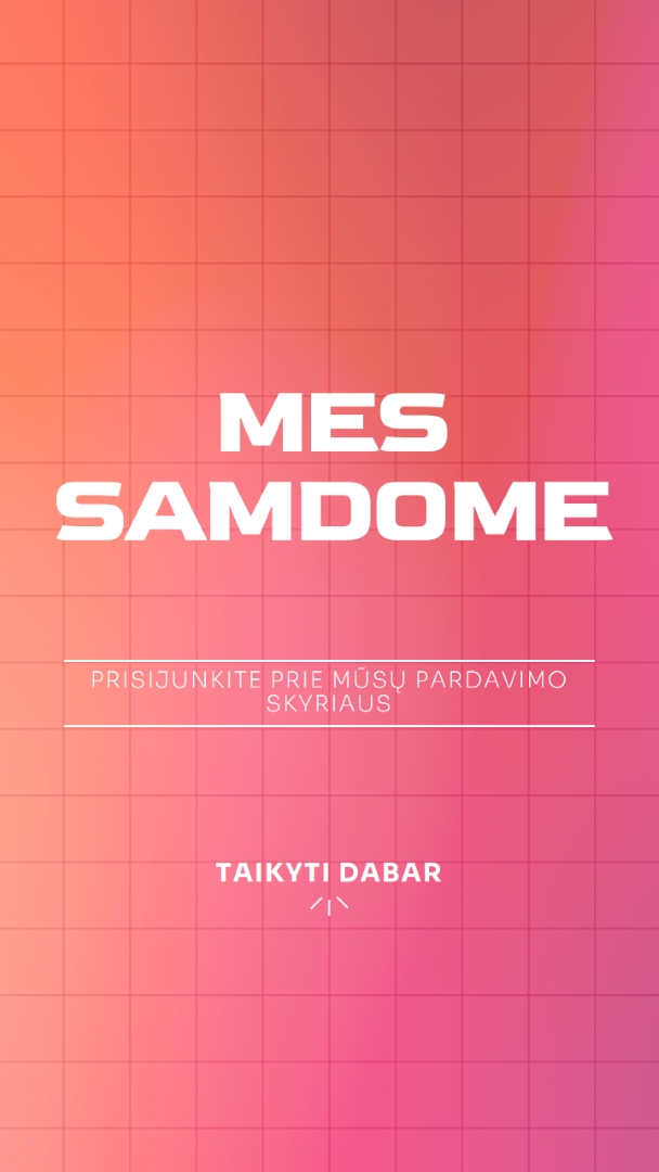 Mes samdome – prisijunkite prie mūsų! pink simple,bold,gradient,grid,minimal,bright