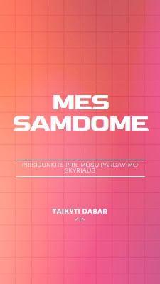 Mes samdome – prisijunkite prie mūsų! pink simple,bold,gradient,grid,minimal,bright