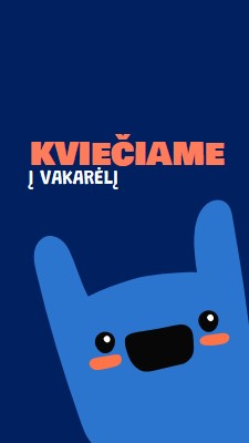 Kviečiame dalyvauti mūsų vakarėlyje blue whimsical,bold,monster