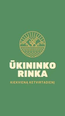 Ateikite į ūkininkų rinką green clean,simple,logo,organic,typographic,rustic