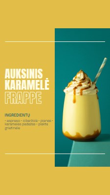 Auksinis karamelė frappe yellow modern,simple,duotone