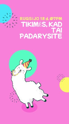 Tikimės, kad tai padarysite pink bold.-playful,graphic