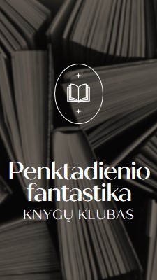 Penktadienio fantastika knygų klubas black elegant,monochromatic,photo,simple,typographic,symmetrical